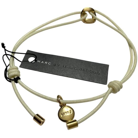 Marc By Marc Jacobs Gold and Cream Adjustable Bracelet NWT - Picture 3 of 5